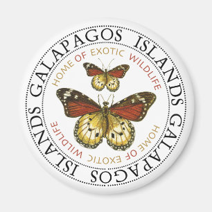 Butterflies Galapagos Islands Magnet
