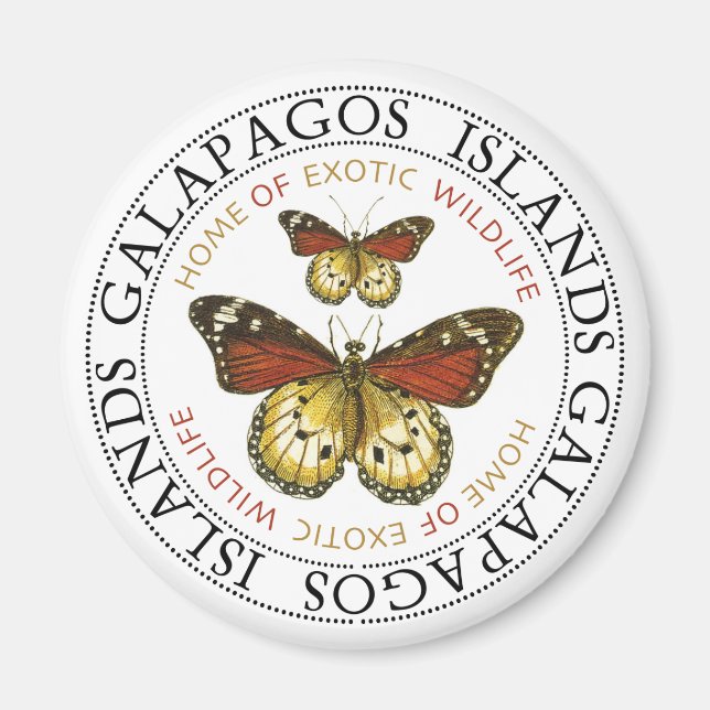 Butterflies Galapagos Islands Magnet (Front)