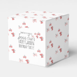 Butterflies Garden Birthday Pink  Favour Box