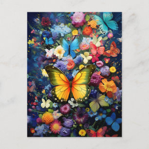 Butterflies Garden Postcard