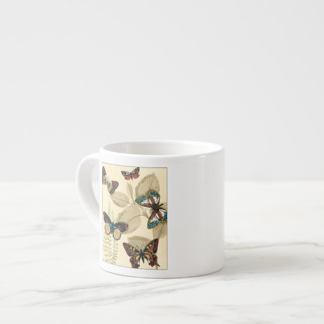Butterflies Gliding Over Leaves Espresso Cup (Front Left)
