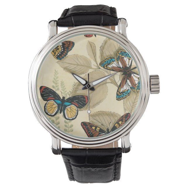 Butterflies Gliding Over Leaves Watch (Front)