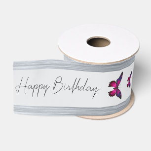 Butterflies grosgrain ribbon