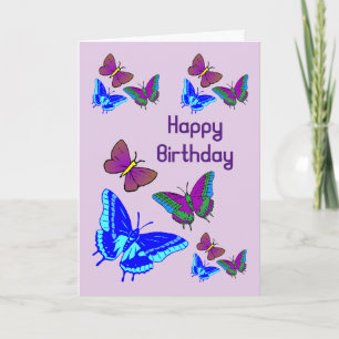 Butterflies Happy Birthday Card