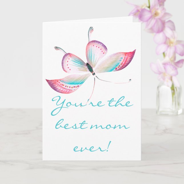Butterflies | Happy Mother's Day Card (Orchid)