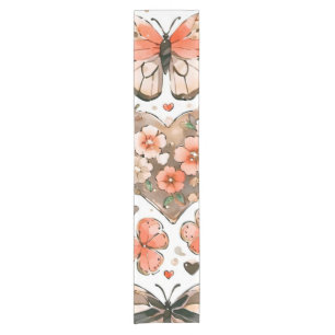 Butterflies, Hearts and Flowers Short Table Runner