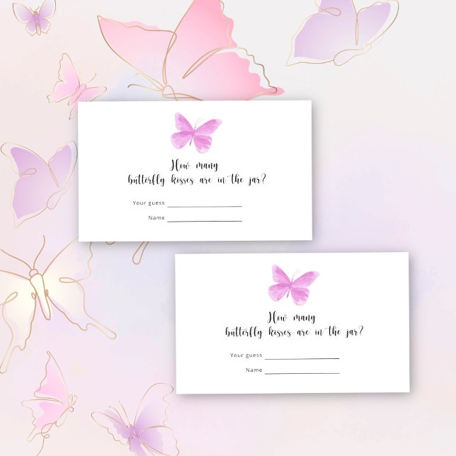 Butterflies - How many butterfly kisses Enclosure Card (Creator Uploaded)