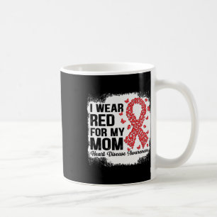 Butterflies I Wear Red For My Mum Heart Disease Aw Coffee Mug