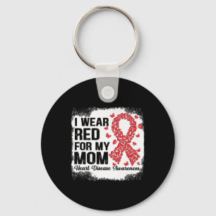 Butterflies I Wear Red For My Mum Heart Disease Aw Key Ring