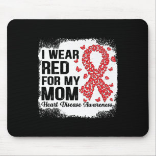 Butterflies I Wear Red For My Mum Heart Disease Aw Mouse Mat