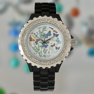 Butterflies Illustration on a Watch