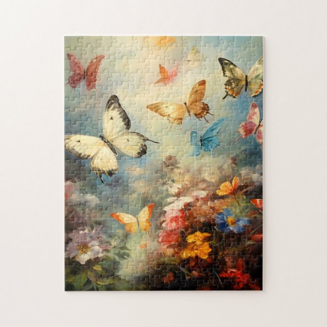 Butterflies in a Garden Puzzle (Vertical)