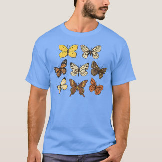 Butterflies in autumn design for nature lovers  T-Shirt