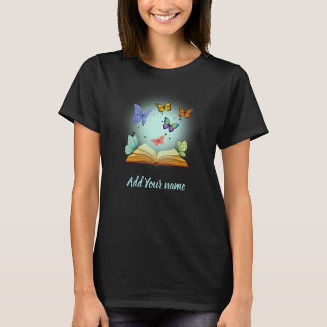 Butterflies in Book Tshirt (Front)
