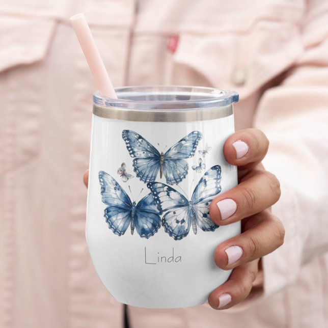 Butterflies in Delft Blue, customisable (Creator Uploaded)