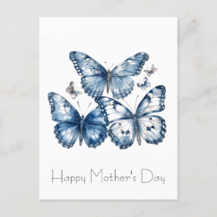 Butterflies in Delft Blue Postcard