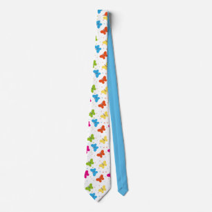Butterflies in Flight Rainbow of Colours Tie