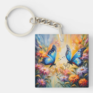 butterflies in love key ring