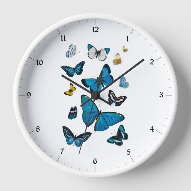 BUTTERFLIES IN NATURE LARGE CLOCK (Front)