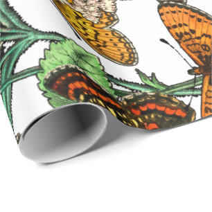 BUTTERFLIES IN NATURE WRAPPING PAPER