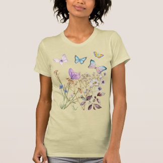 Butterflies in Pastel colours - T-shirt