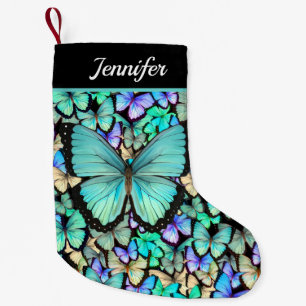 Butterflies in Pastel Small Christmas Stocking