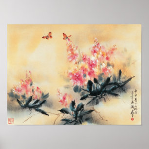 Butterflies in Spring Poster