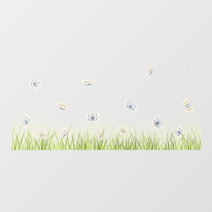 Butterflies in Sunny Meadow Seamless Window Decal