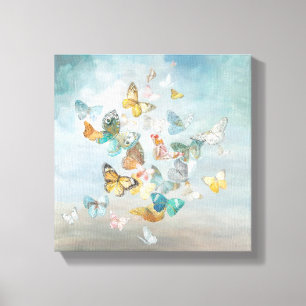 Butterflies in the Clouds Canvas Print
