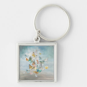 Butterflies in the Clouds Key Ring