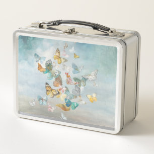 Butterflies in the Clouds Metal Lunch Box