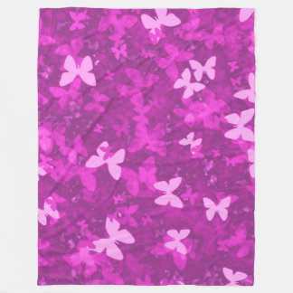 butterflies in the pink fleece blanket