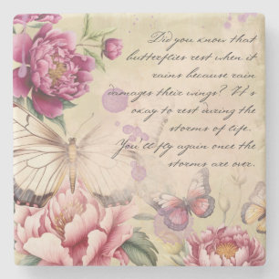 Butterflies & Inspiration Stone Coasters