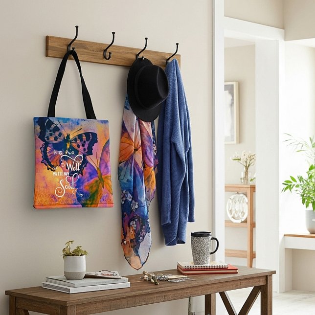Butterflies It is well  Tote Bag (Creator Uploaded)