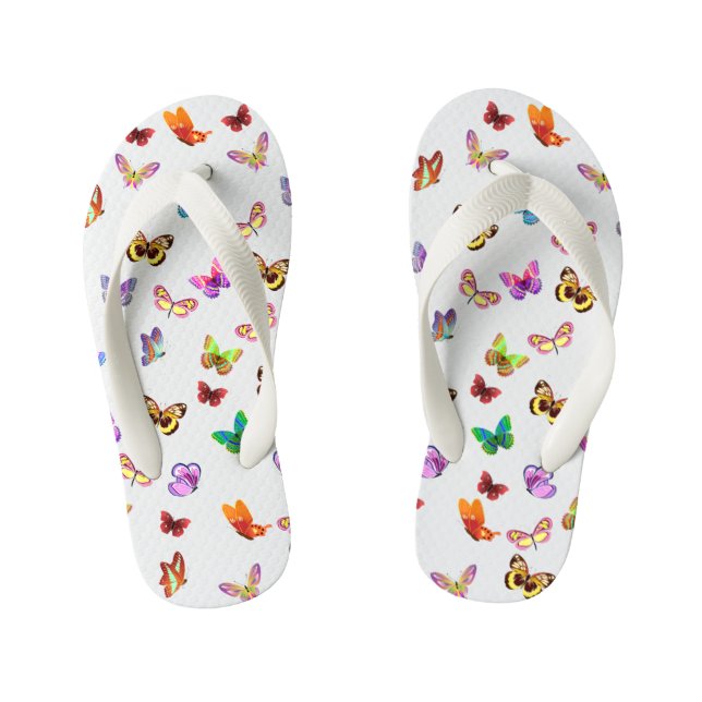 Butterflies Kids Flip Flops (Footbed)