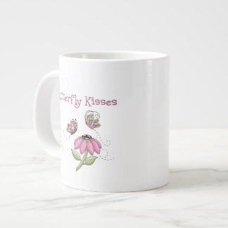 Butterflies Kissing a Flower Large Coffee Mug