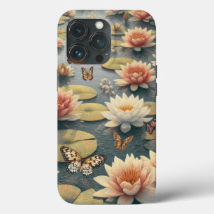 Butterflies Lilies in the Lake iPhone 13 Pro Case
