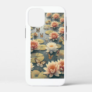 Butterflies Lilies in the Lake iPhone 12 Mini Case