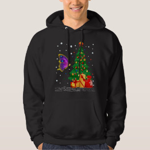 Butterflies Lover Gift Santa Hat Butterfly Christm Hoodie