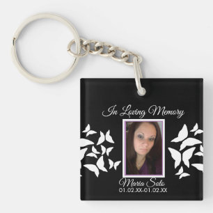  Butterflies Memorial Funeral Burial Pink Blue  Key Ring