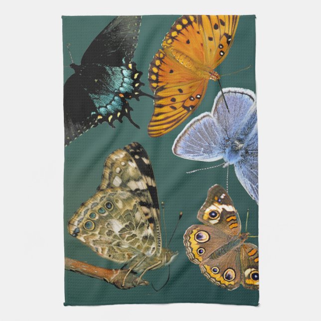 Butterflies Menagerie Tea Towel (Vertical)