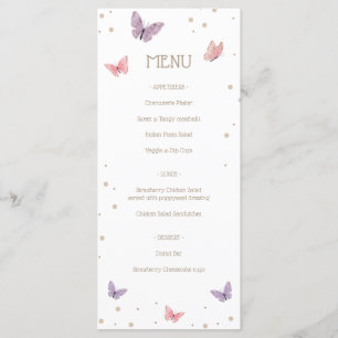 Butterflies Menu