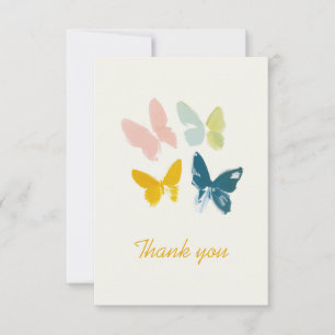 Butterflies Modern Thank You Card
