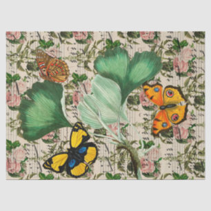 Butterflies, Music and Leaves Decoupage Tissue Paper