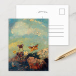 Butterflies | Odilon Redon Postcard<br><div class="desc">Butterflies (1910) by French artist Odilon Redon. Original fine art painting is oil on canvas depicting colourful abstract butterflies against a blue sky background. 

Use the design tools to add custom text or personalise the image.</div>