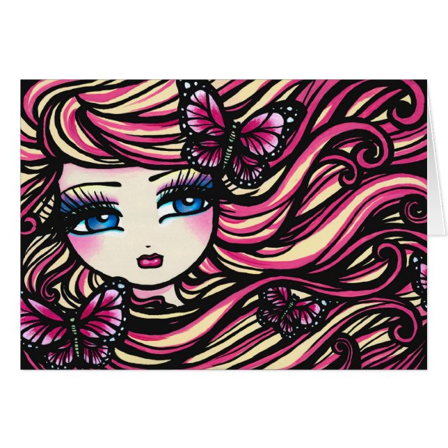 Butterflies of Hope Pink Fantasy Fairy Girl (Front Horizontal)