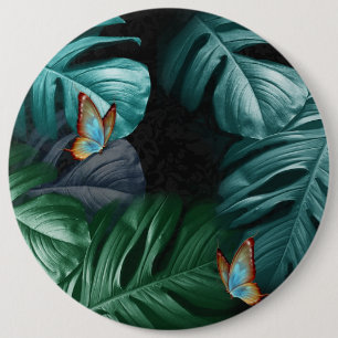 Butterflies of Paradise/Tropical Turquoise Splash 6 Cm Round Badge