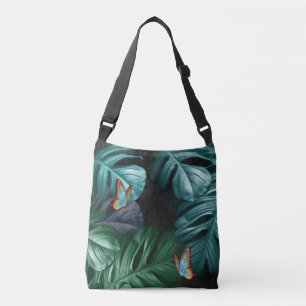 Butterflies of Paradise/Tropical Turquoise Splash Crossbody Bag