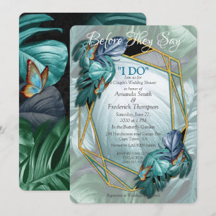 Butterflies of Paradise/Tropical Turquoise Splash Invitation