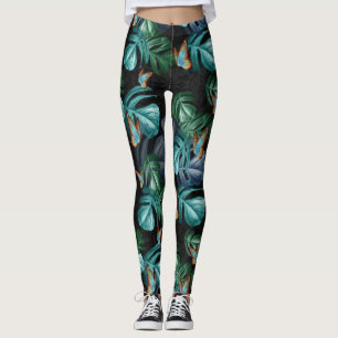 Butterflies of Paradise/Tropical Turquoise Splash Leggings